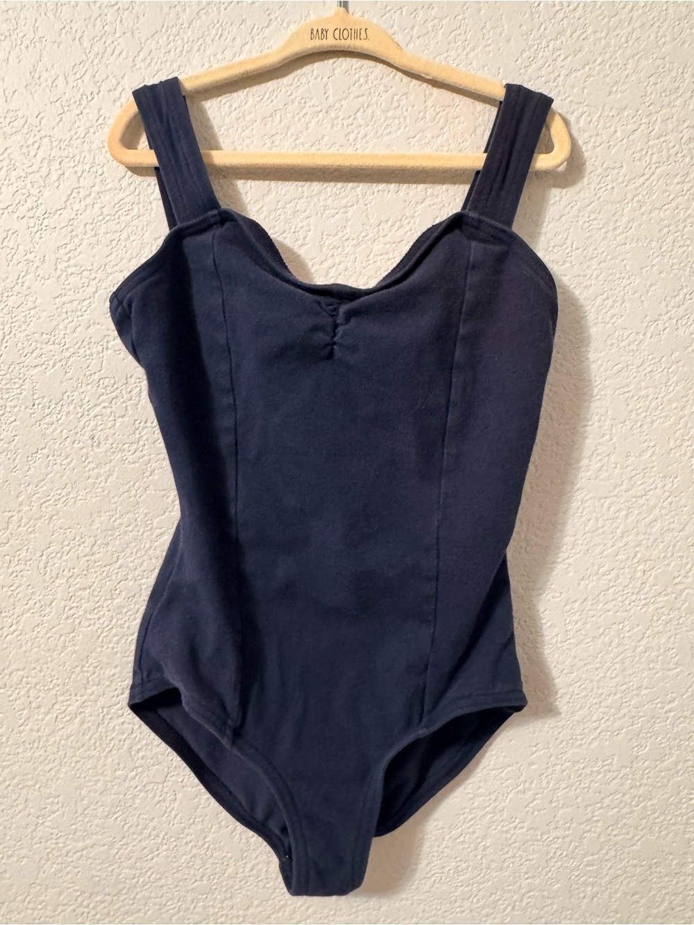 Capezio Girls Navy Blue Pinch Front Ballet Dance Leotard. Size Child Medium